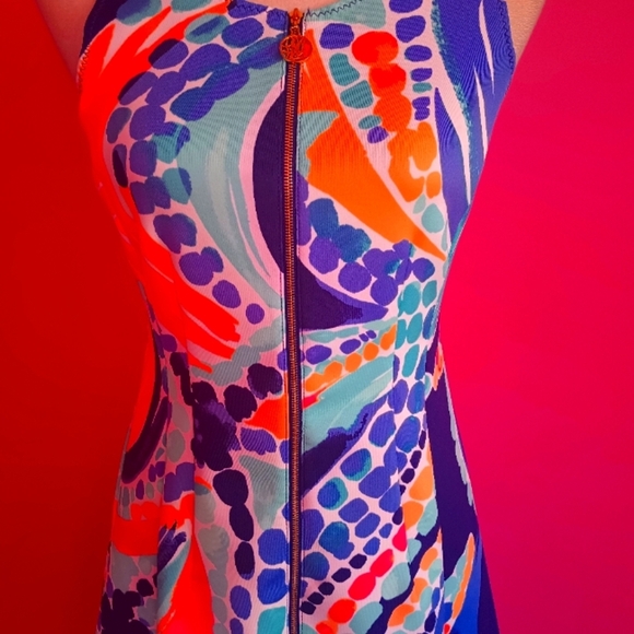 Lilly Pulitzer Ladies "Sally" Scuba Knit Fit & Flare Dress (Size Small) - Picture 4 of 11
